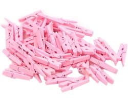 Mini Houten Wasknijpers 100 Stuks - Fotoclips en Decoratie