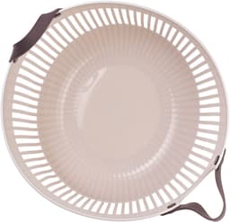KADAX Grote opbergmand 40 x 32 cm, organizer voor woonkamer, kinderkamer, badkamer, speelgoedmand met hengsels, plastic wasmand (crème) — thumbnail 5