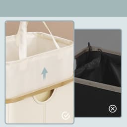 SONGMICS - Wasmand - Wasmand met Deksel - Uitneembare Zak - Bamboe Frame - Voor Wasruimte Slaapkamer — thumbnail 5