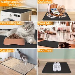 Opbergmat voor wasmachine, antislip en waterdichte bovenplaat voor wasmachine en droger, organizer voor wasmiddel en wasverzachter, wasmachineaccessoires - 1 stuk — thumbnail 4