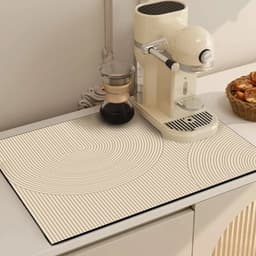 1-delige moderne geometrische gestreepte beschermmat voor wasmachine en droger - Crèmekleurige antislip bovenzijde, duurzame beschermmat, geen installatie nodig, woondecoratie voor alle seizoenen, beschermmat voor wasmachine — thumbnail 4