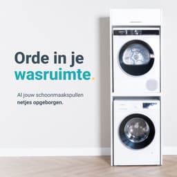 Washcab® Wasmachine Kast - Droger Verhoger - Wasmachine Ombouw - Droger op wasmachine Wit - Stack - 5 jaar garantie — thumbnail 3