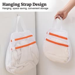 Waszak - 2 Stuks - Waszakken - Waszakjes - Wasnetten - Netwaszakken - Waszakjes Met Rits - Beschermzak voor Wasmachine - Laundry Bag - Kledingzakjes - Wassorteerder - Waszak Voor Delicate Stoffen - Voor Thuis, Slaapzaal, Hotel, Reizen - 30*30cm — thumbnail 3