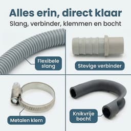 Cheqo® Afvoerslang Verlengset - Afvoerslang Verlenger - Afvoerslang Verlenging - Afvoerslang Set - Afvoerslang - Afvoer Slang Verlengstuk - Afvoer Slang Verlenger - Afvoerdoorverbinder — thumbnail 5