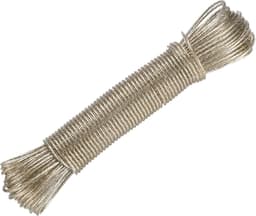 Waslijn - 3 mm × 20 m - met stalen kern - geschikt voor buitengebruik - kunststof waslijn [transparant] — thumbnail 1