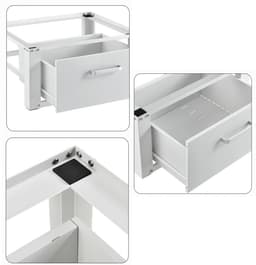 Livista Wasmachine onderkast met lades - Wasmachine kast - Opbergkast - Wasmachine onderkast - 63x54x31 cm - Wit — thumbnail 2