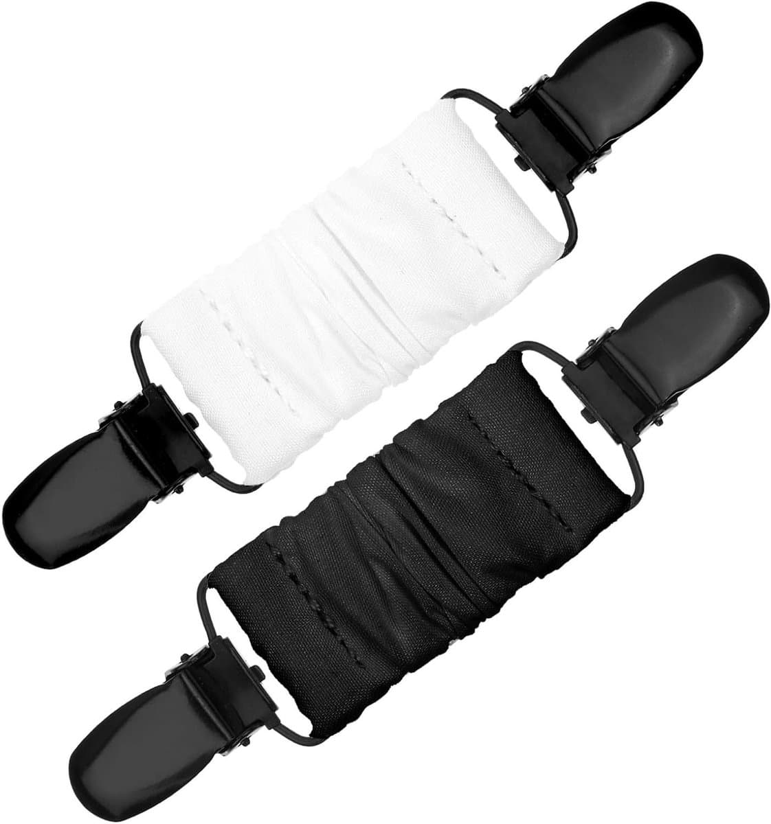Allecto Plus - 2 Stuks Kleding Clips voor Strakkere Kleding (Zwart + Wit) - Taille Cincher Clip - Reis Hoed Clips — afbeelding 1