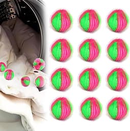 Allecto Plus - Herbruikbare haarvangers (12 stuks) voor wasmachine - Opvangen van dierenharen - Geschikt voor hondenharen en kattenhaar - Pluche kledingbescherming — thumbnail 1
