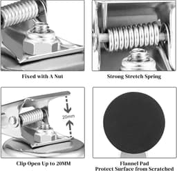 Magneetische Clips van Roestvrij Staal voor Keuken, Kantoor en School - Set van 6 Stuks — thumbnail 5