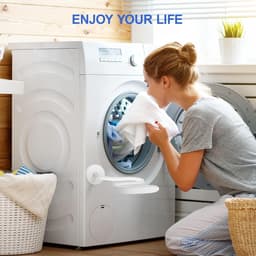 Magnetische deurbeugel voor wasmachine - Verstelbaar en Flexibel - Voorlader Wasmachine Deur Prop - Universele Houder - voor Wasmachine Drogen Wasmachine - Voor Droge en Geventileerde Deur - wit — thumbnail 2