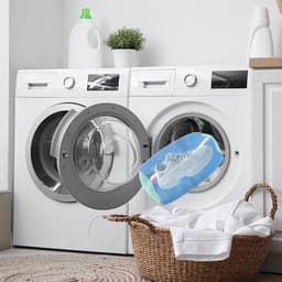 Schoenenwaszak - Multi-beschermingswasnet - Wasschoenenzak voor wasmachine en droger - Anti-deformatie reinigingsschoenenzak - Herbruikbare schoenenwaszak - Met rits en ophangring - Geschikt voor de meeste soorten en maten schoenen - blauw — thumbnail 4