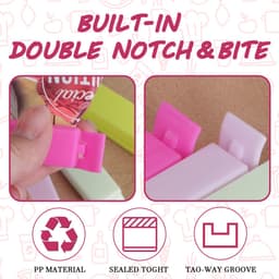 Ibenzoa® Set van 40 kleurrijke herbruikbare sluitclips voor zakken en snacks — thumbnail 3