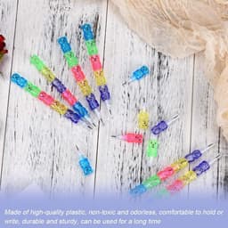Allecto Plus - Stapelbare Berenpotloden: 12 stuks, Kunststof, Creatief Cadeau voor Kinderen, School Feest - Multikleurig — thumbnail 3