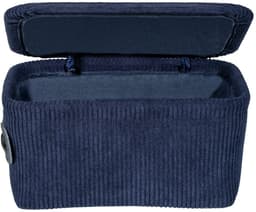 Donkerblauwe badmand met deksel - elegant en stijlvol - 1 stuk - polyester — thumbnail 3
