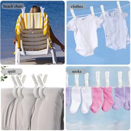 Grote wasknijpers - duurzaam en windbestendig - set van 9 - bruin en blauw — thumbnail 2