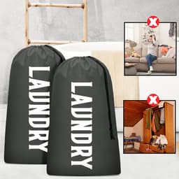 Extra grote waszak - multifunctioneel - 1 stuk - nylon - 61 x 91 cm — thumbnail 5