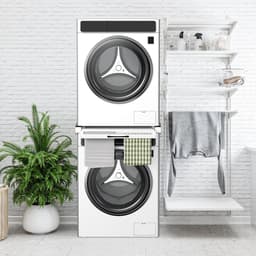 Tussenstuk wasmachine droger - Stapelkit Wasmachine Droger - Max. 30 kg - 60.5x55x8cm - Uitschuifbare Handdoekhouder - Wit — thumbnail 5