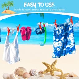 Draagbare wasknijpers voor strandligstoel - 8 stuks unieke dierenvormen - Sterke hechting - Kleurrijke en duurzame ABS-kunstofklemmen - Handdoeken deken jas kleding — thumbnail 5