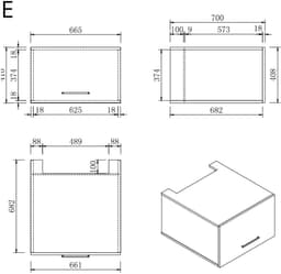 Wasophoogte® Wasmachine Kast Budapest - Wasmachine verhoger - Wasmachine ombouw - 700(D)*1330(B)*1990(H) mm - Wit — thumbnail 2