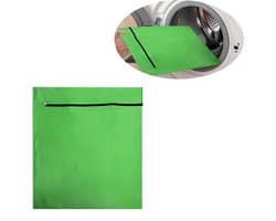 Waszak voor huisdieren - 70x80cm - met rits - geschikt voor wasmachines - vangt dierenharen op - groene waszak voor huisdieren - waszak van polyester - voorkomt dat de waszak verstopt raakt door dierenharen - geschikt voor honden en katten