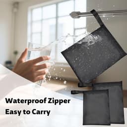 ByShane - Waterdichte natte zakken (2 stuks) met ritssluiting | Wetbag voor zwemspullen, badpakken en sportkleding | Herbruikbare waszak voor reizen | Outdoor tas zwart | 75 caracters — thumbnail 4