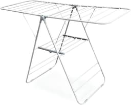 DailySupplies® Droogmolen met Voet voor Camping & Thuis - Wasrek Staand - Droogrek Inklapbaar - Wit — thumbnail 2