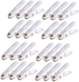 Verpakking van 24 plastic wasknijpers - Stevige wasknijpers voor de was - Wasknijpers van 2,36 inch - Wasknijpers met een ontwerp zonder markering - Winddichte wasknijpers - Voor het ophangen van kleding, sokken, handdoeken en snacks (kaki) — thumbnail 1