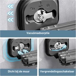 wanddroogrek - droogrek inklapbaar - kledinghangers - Ruimtebesparend - uitschuifbare - 2 droogrek - Donkergrijs — thumbnail 3