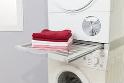 Roller - Aansluitframe wasmachine droger met waslijnrol - 60x60 cm - grijs — thumbnail 2