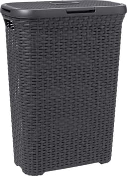 Curver Style Wasmand met deksel - 2x 40 liter - 2 stuks - Antraciet — thumbnail 3