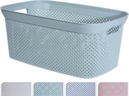 Storage Solutions wasmand - 35 liter - grijs - 54 x 34 x 23 cm - Kunststof - Draagmand — thumbnail 1