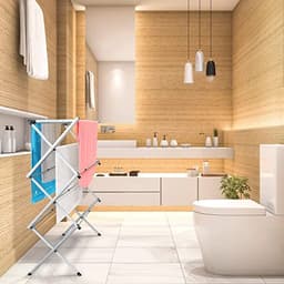Opvouwbaar droogrek – Uitschuifbaar – Opvouwbaar - Droogtoren – Wasrek - 37x105x75cm – Grijs — thumbnail 4