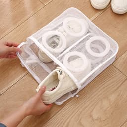 Colorful Sun® Waszak - Wasnet voor Schoenen - 3 stuks - Groot Medium Cilinder - Schoen Wassen - Speciale Zorg Waszak Huishouden - Netje Anti-Vervorming - Multifunctionele waszakje voor lingerie wasnet- sneaker cleaner waszakken voor wasgoed waszakken — thumbnail 4
