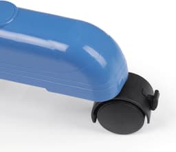 EASYmaxx kledingrek 3 planken met wielen - 63x76x173 cm - wit/blauw — thumbnail 3