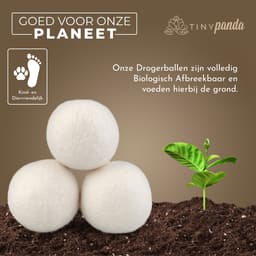 Tiny Panda - Wasbollen - Droger Ballen XL 8 stuks – Zero waste Dryer Balls - Duurzaam – Wasverzachter – Herbruikbare Drogerballen – Droogt de was sneller — thumbnail 4