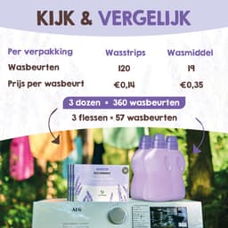 Mr. Green Mind Wasstrips ECO 360 Wasbeurten lavendel Lovely lavender Wasmiddel Milieuvriendelijke Wasstrips Wasmiddel Voordeelverpakking incl. wasverzachter — thumbnail 4