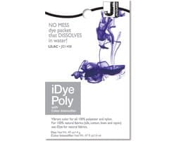 Jacquard textielverf iDye Poly 14 gr lila voor synthetische stoffen.