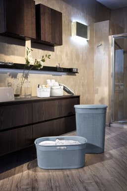 Curver Filo Wasmand met deksel 55L + Wasmand 45L - Blauw — thumbnail 4