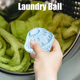 2-packWasmachine wasbal - niet-wasmiddelen wasballen voor droger | Geurverwijderaar, huishoudelijke schoonmaakbenodigdheden voor thuis, reizen, wasserette, studenten — thumbnail 2