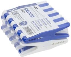 D&L Croco Wasklemmen | Wasknijpers - 20 Stuks - Blauw