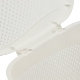 KADAX Plastic wasbak, lichte wasmand, wasverzamelaar van kunststof, luchtdoorlatende wasbox, met deksel (wit) — thumbnail 5