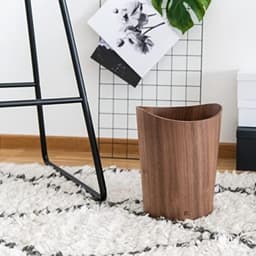 PromoHome Houten Papieren Prullenbak - 9 Liter Inhoud, Stijlvol Design — thumbnail 5