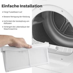 Filter pluizenfilter wasdroger - Geschikt voor Bosch 、Siemens 、Balay - 56x305x150mm - pluizenzeef wasdroger - 00652184 - 1 Stuks - Wit — thumbnail 4