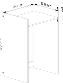 Wasmeubel voor Wasmachine en Wasdroger - Ruimtebesparend en Modern Design - 64 cm Grafietgrijs — thumbnail 5