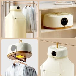 Automatische droger - Draagbare droger - UV-licht antibacterieel en opvouwbaar systeem - Draadloze afstandsbediening - Timer - Draagbaar en gemakkelijk op te bergen - Geschikt voor het drogen van kleding — thumbnail 2