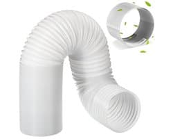 Flexibele Afvoerslang met Adapter - 150 mm x 1,5 m voor Airconditioning, Wasdroger en Afzuigkap