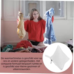 3-delige mini multifunctionele waszak - Polyester mesh waszak - Geschikt voor wasmachines, bh's en ondergoed - Witte rits driehoek 12 cm * 12 cm — thumbnail 2