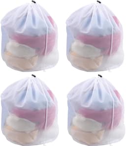 4 stuks wasnetzak met trekkoord, herbruikbare fijnmazige waszak voor in de wasmachine, blouse, ondergoed en sokken, 50x60cm — thumbnail 1