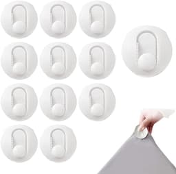 12 stuks Dekbedpinnen - Bed Sheet Holders - Quilt Clips - Dekbedovertrek Clips - Attachment Comforter - Quilt Fixing Clips - Om rommelige lakens te organiseren - Wit — thumbnail 1