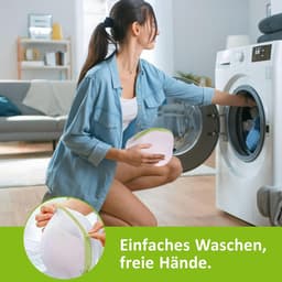 4 Stuks BH Wasnet met Rits - Halfronde Mesh Waszak voor Ondergoed en Handschoenen - Grasgroen Kleur - Beschermende Waszak voor Fijne Was — thumbnail 5